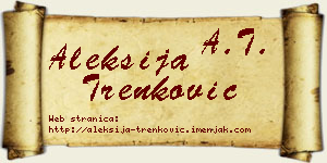 Aleksija Trenković vizit kartica